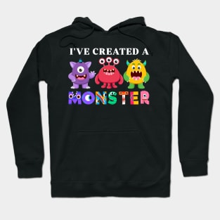 I've created a Little Monster Kids Birthday Party Halloween Hoodie